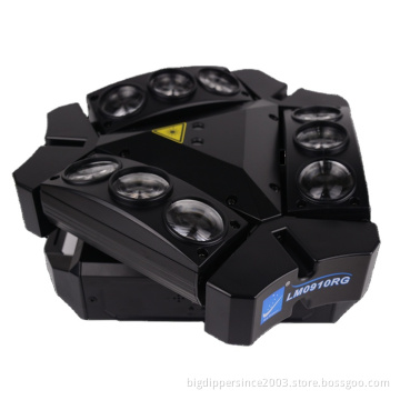 Spider Moving Head Light, Bigdipper 9 Leds Heads X 10W RGBW Stage Lighting LM0910RG and Sound Activated  for Wedding Disco Dj